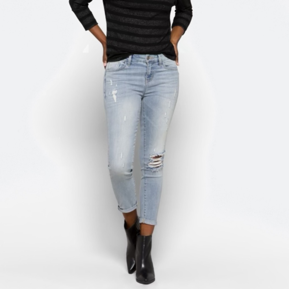 Studio Blue Kenova Skinny Roll Cuff Jeans - Picture 1 of 8